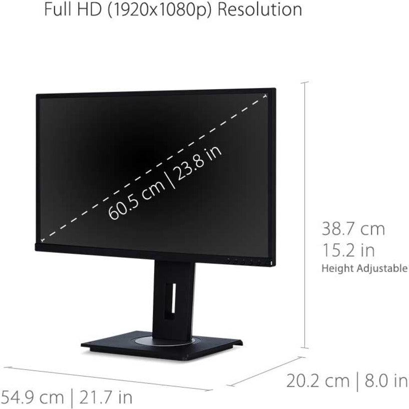Privacy Screen Monitor 24 Inch - IPS Display with Built-In Data Protection | TecISoft VG2448-PF