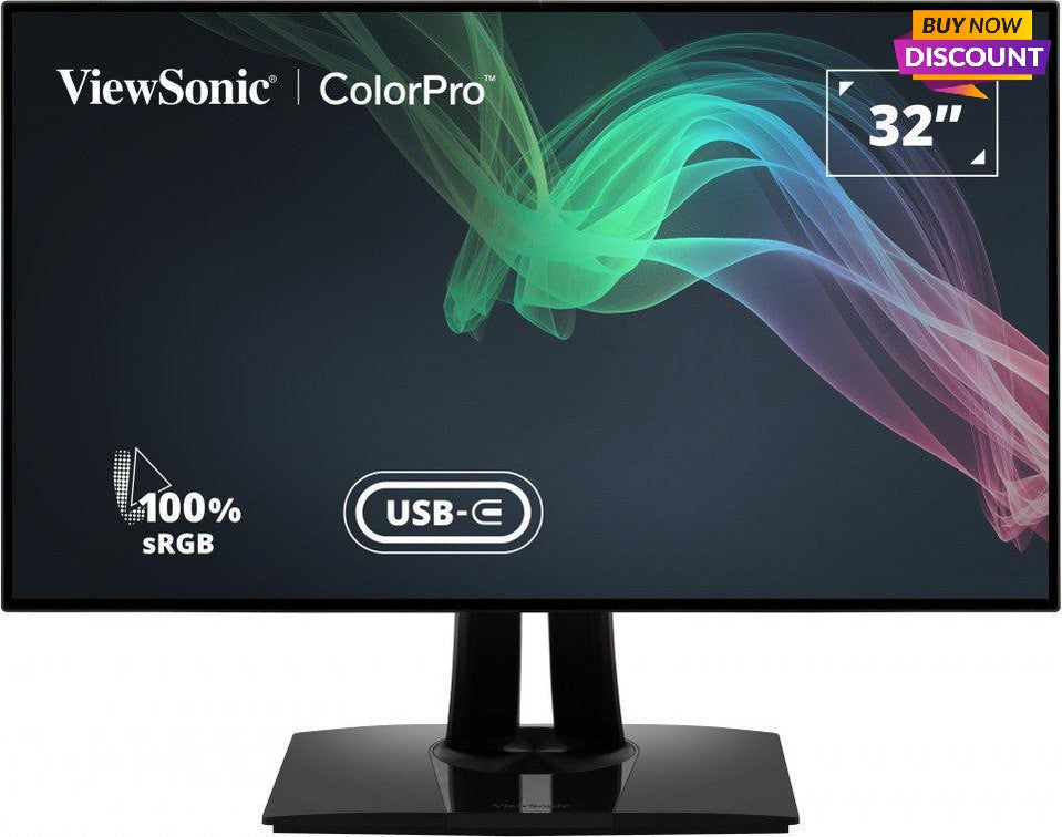 Professional 4K Monitor - ViewSonic VP3268a-4K 32" Pantone Validated Display with Docking Station | TechSoft