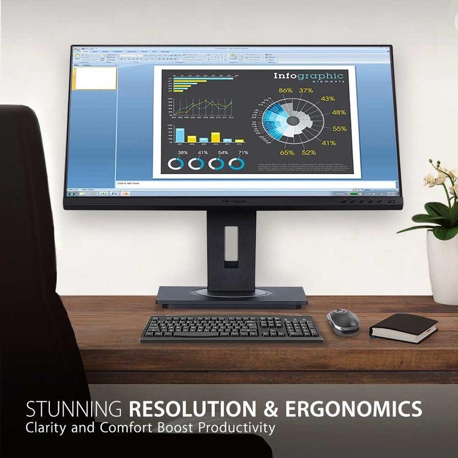 QHD USB-C Monitor - ViewSonic VG2755-2K 27-Inch Ergonomic Display | Tecisoft