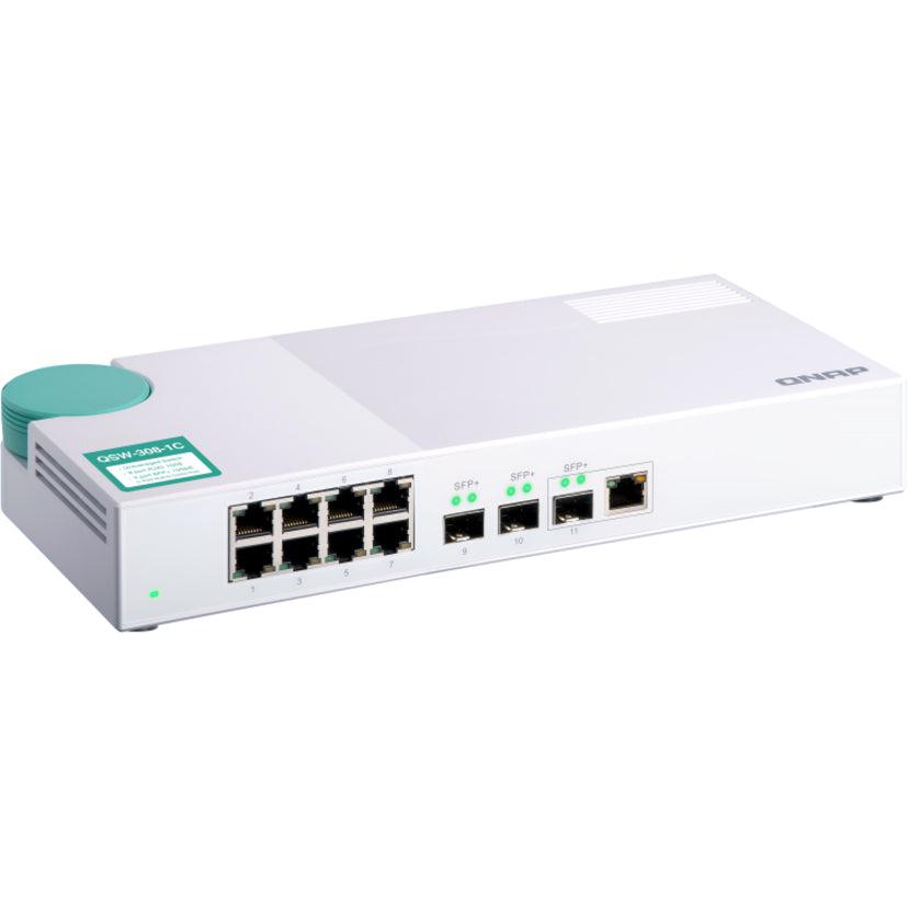 QNAP QSW-308-1C NBASE-T Switch - Fanless Unmanaged Desktop | QNAP QSW-308-1C-US