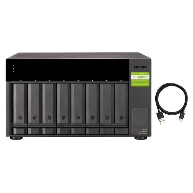 Qnap Tl-D800C-Us Usb 3.2 Gen2 Type-C High-Capacity Jbod Storage Enclosure
