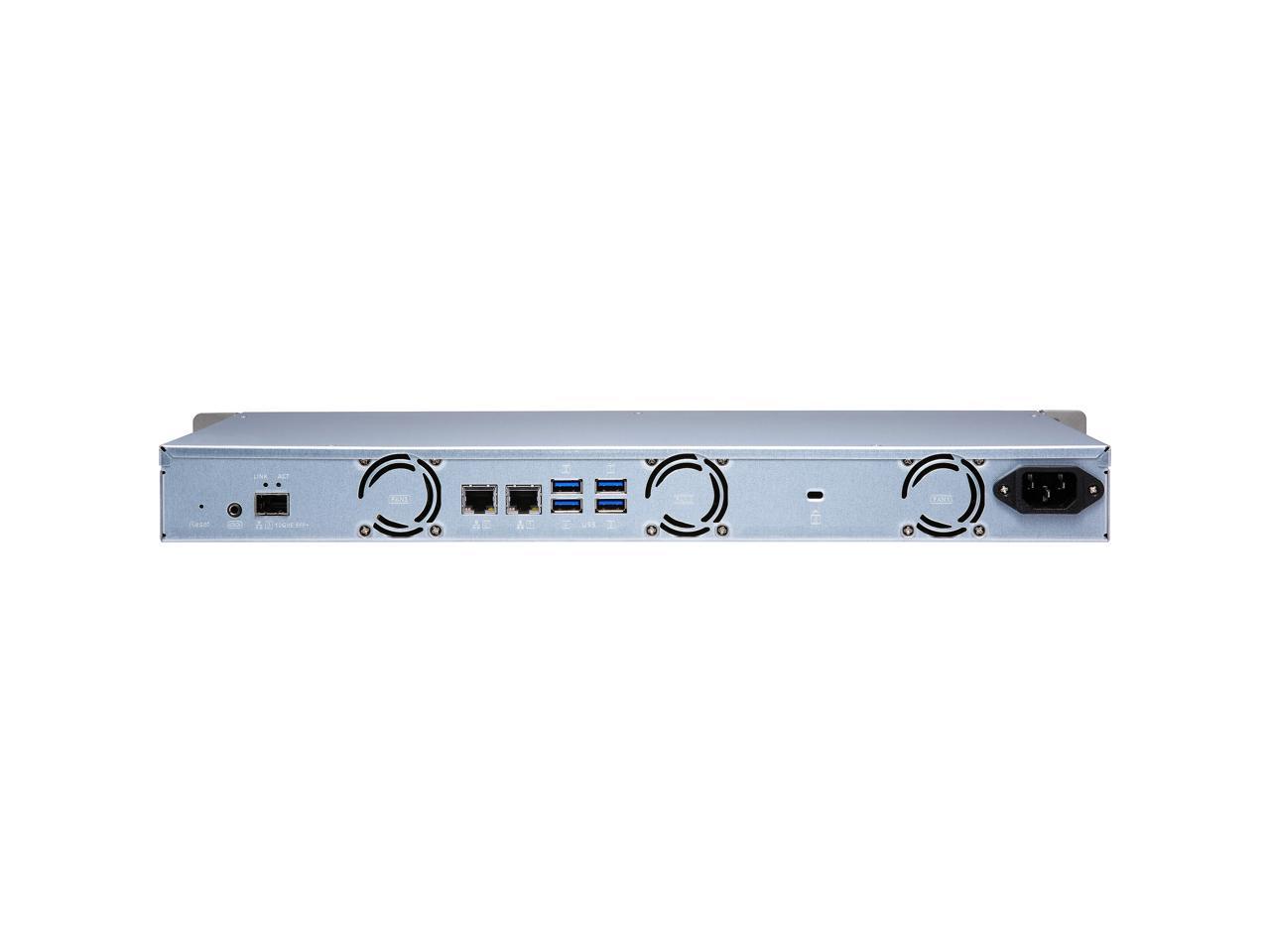 Qnap Ts-431Xeu-8G-Us Short Depth Rackmount Nas With Quad-Core Cpu And 10Gbe Sfp+ Port For Smb