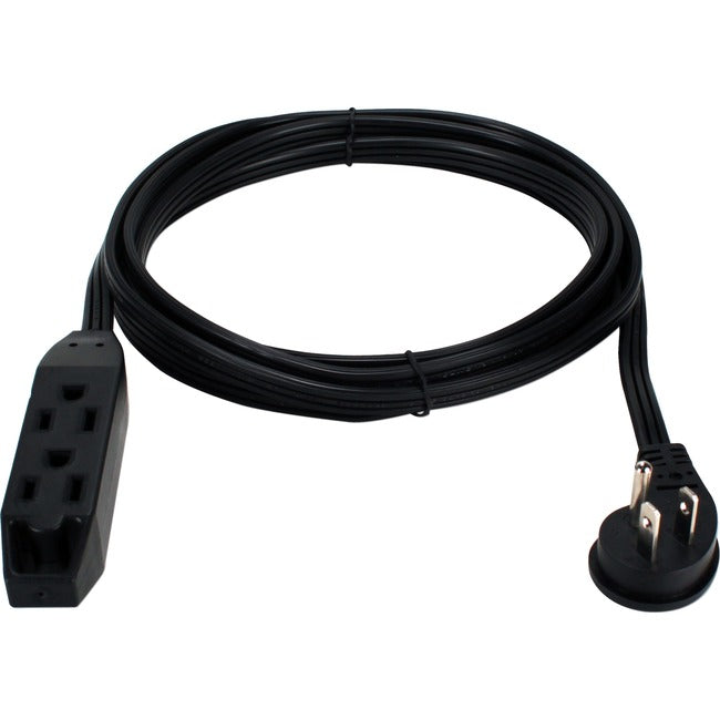 QVS 3-Outlet 3-Prong 25ft Flat Right-Angle Power Extension Cord PC3RX-25