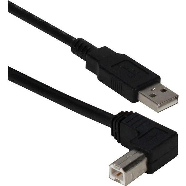 Qvs 8Ft Usb 2.0 High-Speed Type A Male To B Right Angle Male Cable