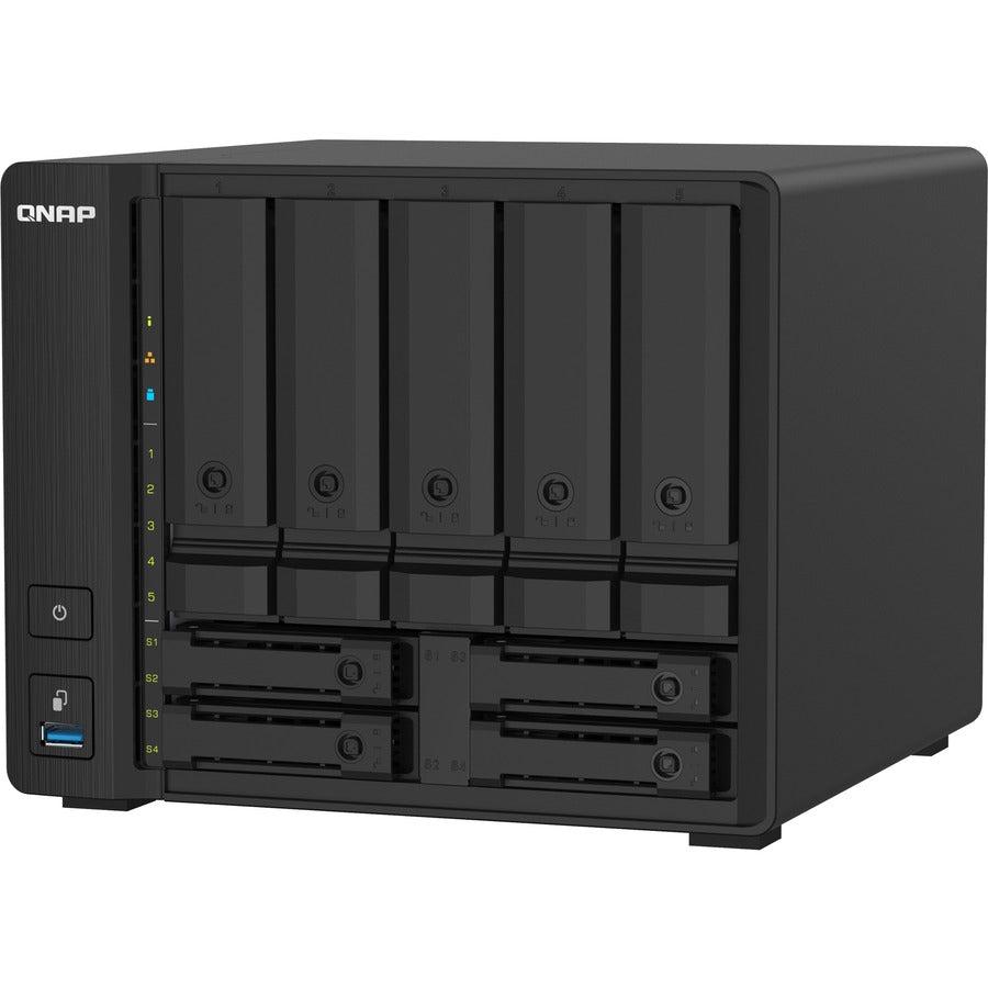 Qnap Ts-932Px-4G-Us Annapurnalabs Alpine Al324 Arm Cortex-A57 1.7Ghz/ 4Gb Ddr4/ 10Gbe Sfp+/ 9 Sata3/ Usb3.2/ 9 Bay Desktop Nas For Smbs