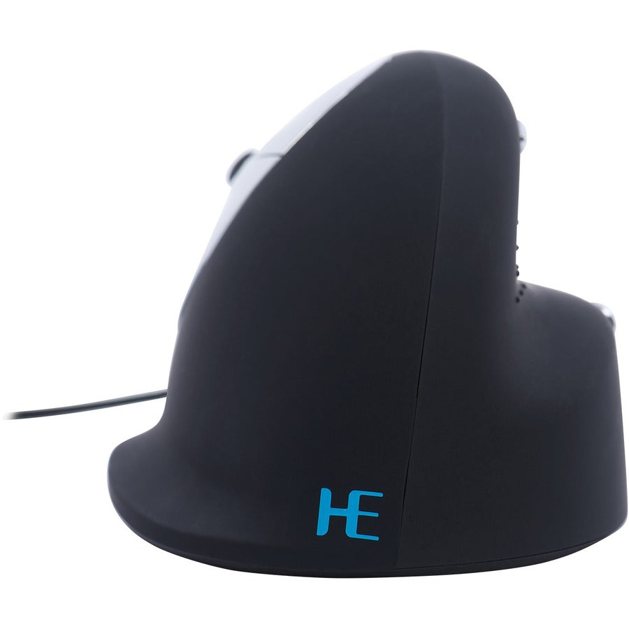 R-Go HE Break ergonomic mouse, vertical mouse with break software, prevents RSI, medium(hand length 165-185mm), left handed, wired, black RGOBRHESML