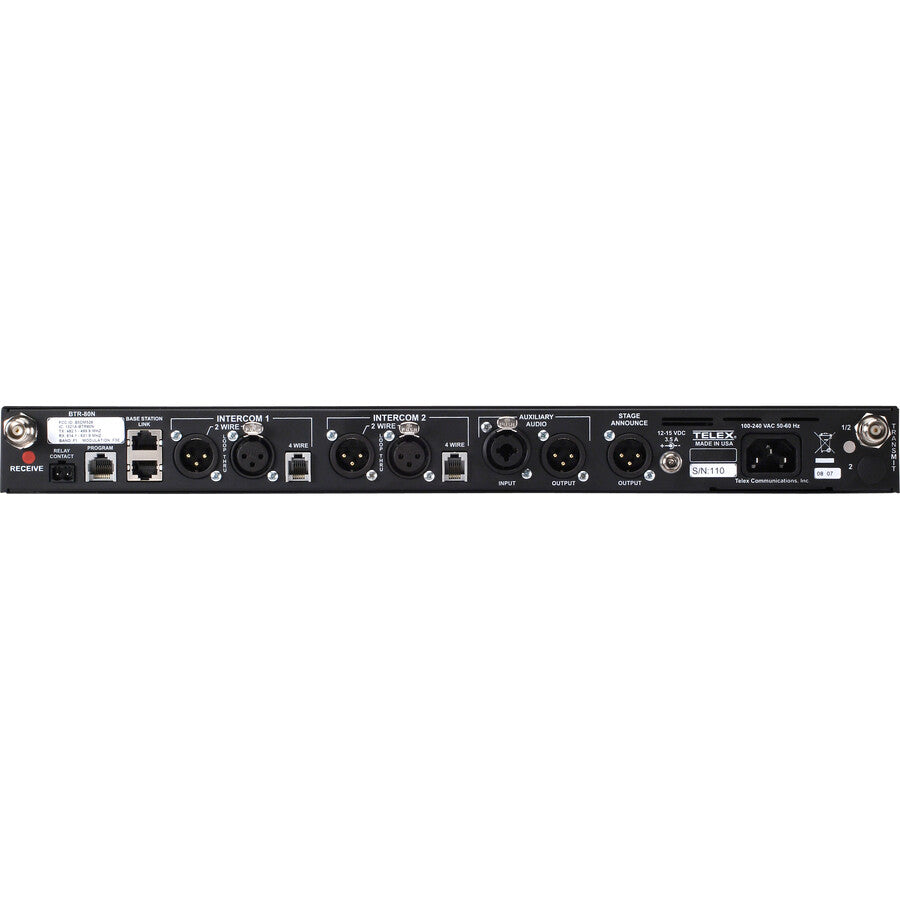 RTS Narrow Band UHF Two-Channel Wireless Synthesized Base Station BTR-80N-C3R5