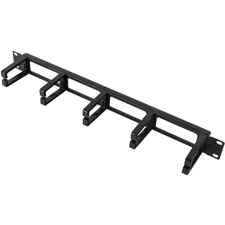 Rack Solutions 1U Horizontal Plastic D-Ring Pass Thru Cable Management Bar 180-4959