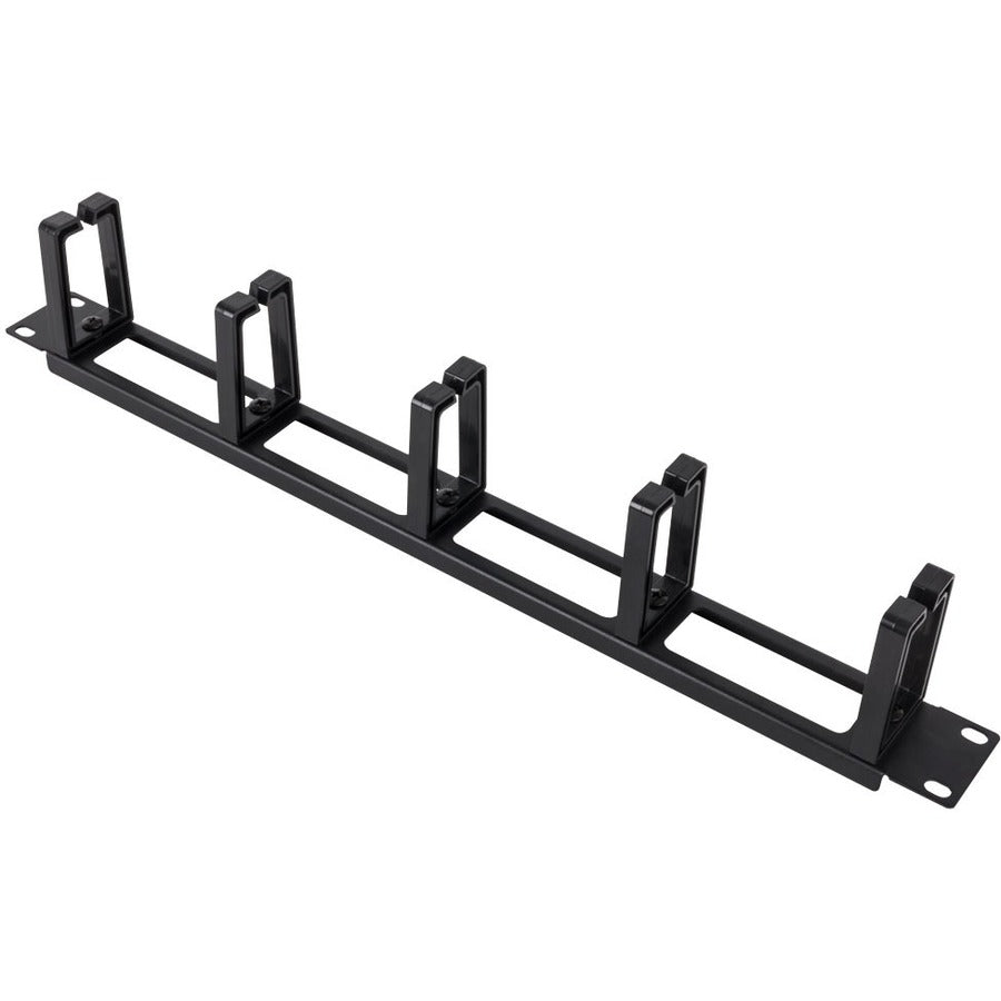 Rack Solutions 1U Horizontal Plastic D-Ring Pass Thru Cable Management Bar 180-4959