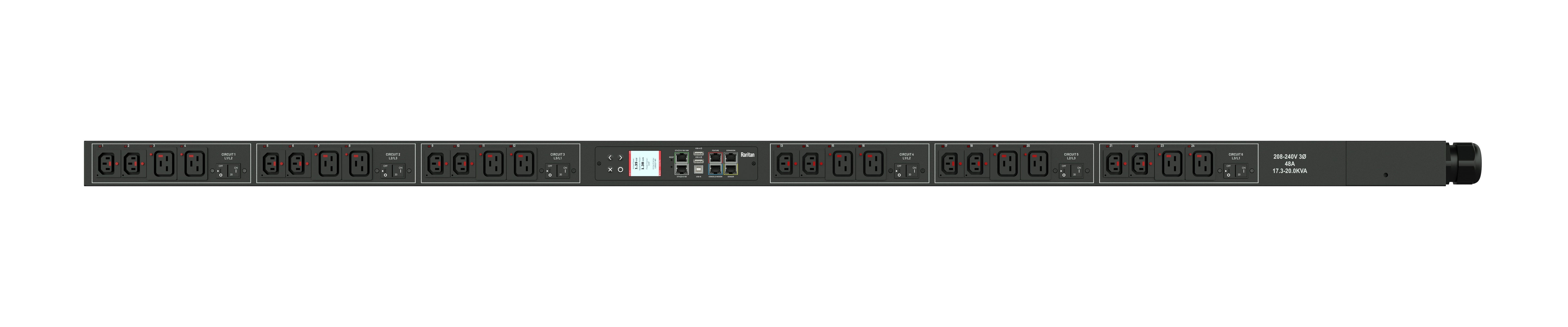 Raritan Px3-5551V-E2V2 Power Distribution Unit (Pdu) 24 Ac Outlet(S) 0U Black