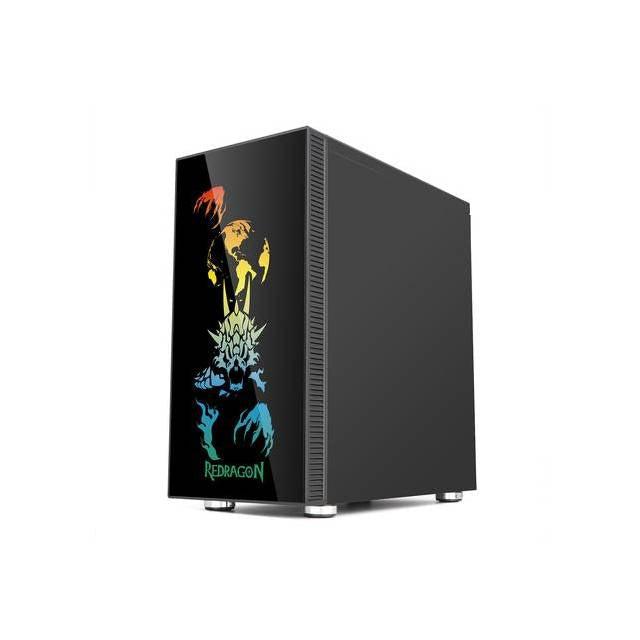Redragon Steeljaw Gc608 No Power Supply Atx Mid Tower Pc Gaming Case W/ Windows