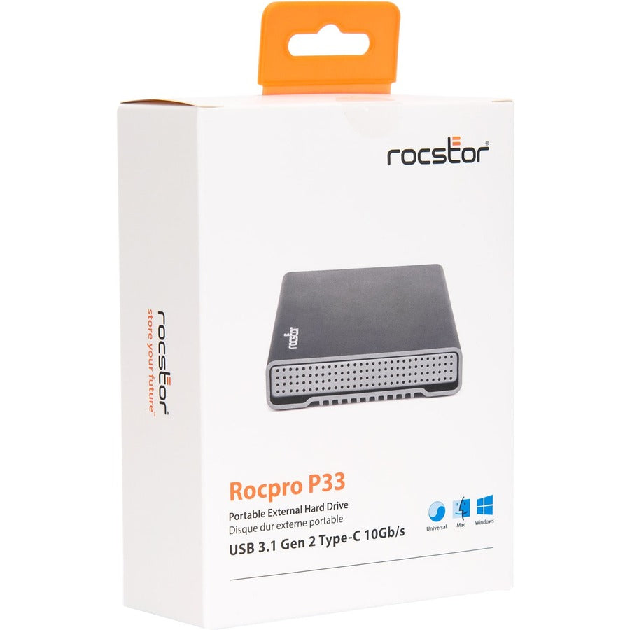 Rocstor 1TB ROCPRO P33 SSD USB 3.0/3.1 PORTABLE DRIVE GP3610-01