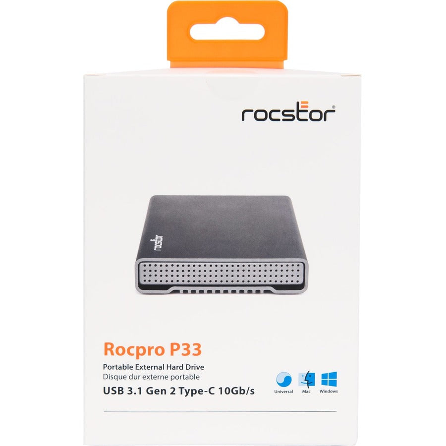 Rocstor 1TB ROCPRO P33 SSD USB 3.0/3.1 PORTABLE DRIVE GP3610-01