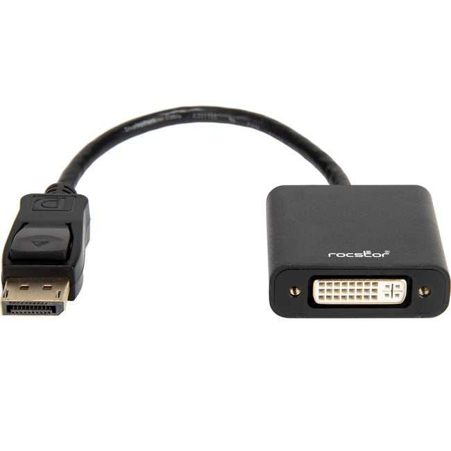 Rocstor Active DisplayPort&reg; to DVI Adapter - 4K@30Hz - Resolutions up to 3840x2160 Y10A230-B1