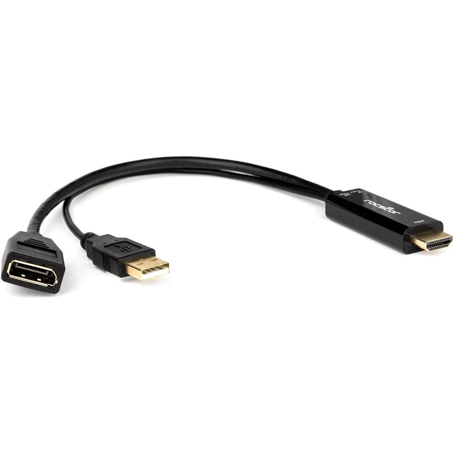 Rocstor HDMI to DisplayPort 4K@30Hz Adapter M/F - Black Y10A234-B1