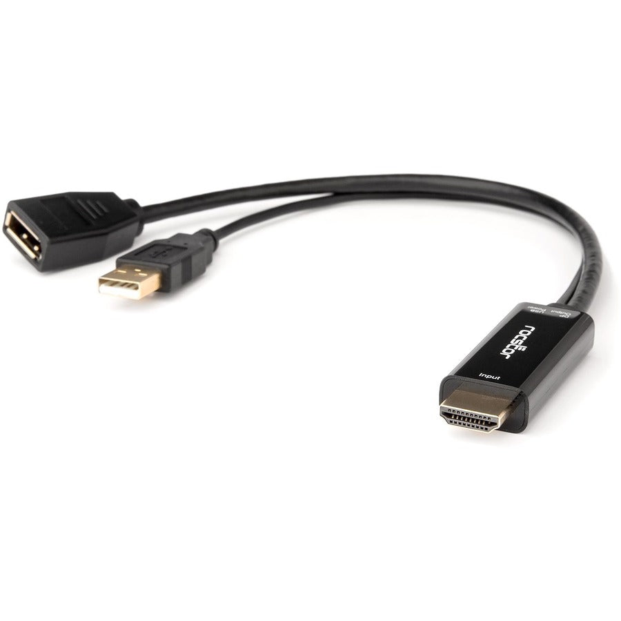Rocstor HDMI to DisplayPort 4K@30Hz Adapter M/F - Black Y10A234-B1