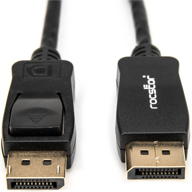 Rocstor Premium 10Ft / 3M Displayport 1.2 Cable M/M - Displayport 4K - Displayport Male Digital Audio/Video - 10Ft - Black- Dp To Dp Cable 4Kx2K