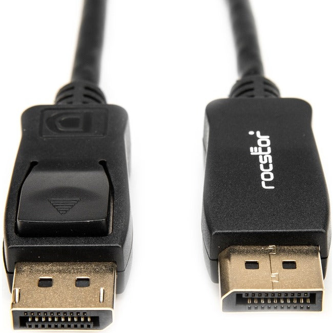 Rocstor Premium 12Ft / 4M Displayport 1.2 Cable M/M - Displayport 4K - Displayport Male Digital Audio/Video - 12Ft - Black- Dp To Dp Cable 4Kx2K
