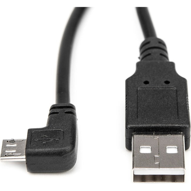 Rocstor Premium 3Ft Micro Usb Cable - A To Right Angled Micro B - Usb Type A Male - Micro Usb Type B Male - 1Ft - Black Usb Cable