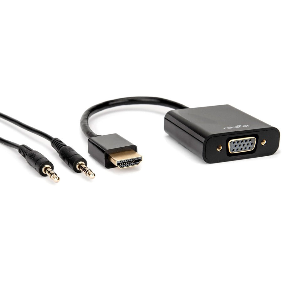 Rocstor Premium HDMI to VGA + 3.5mm Audio Adapter Y10A187-B1