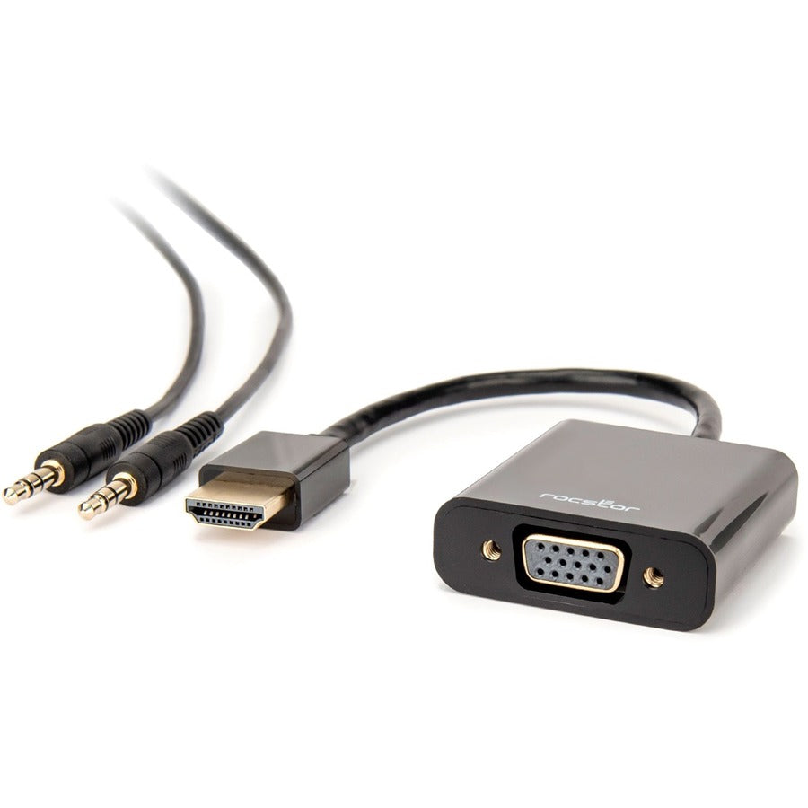 Rocstor Premium HDMI to VGA + 3.5mm Audio Adapter Y10A187-B1