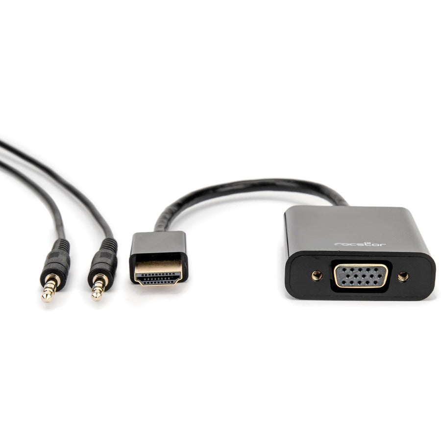 Rocstor Premium HDMI to VGA + 3.5mm Audio Adapter Y10A187-B1