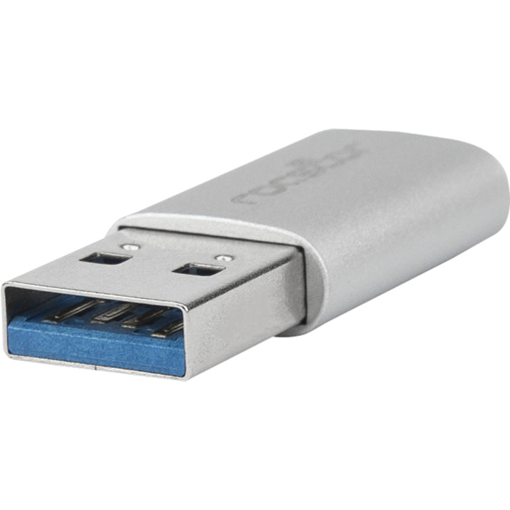 Rocstor Premium USB 3.0 to USB C Slim Aluminum Adapter - USB Type-C - 1 x Type 1 x USB 3.0 Type Male - 1 x Type C Female USB - Aluminum Case - USB 3.0 HI-SPEED USB TYPE A to USB-C M/F SLIM/COMPACT Y10A207-A1