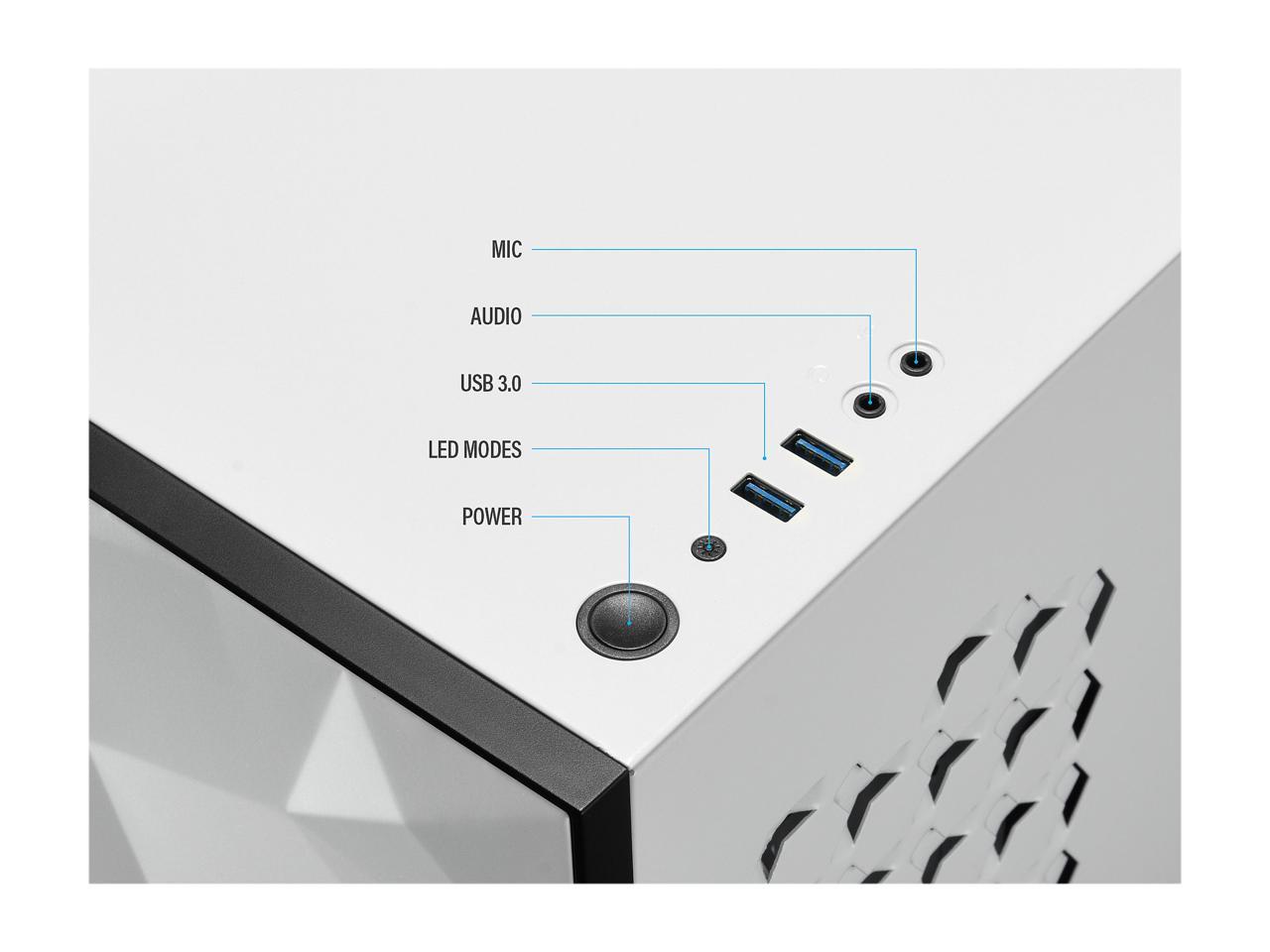 Rosewill Atx Mid Tower Gaming Pc Computer Case With Rgb Software Sync Dual Ring Rgb Led Fans