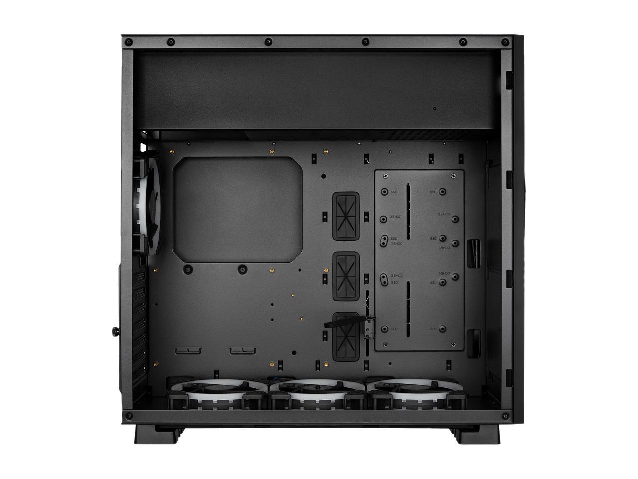 Rosewill Atx Mid Tower Gaming Pc Computer Case With Rgb Software Sync Dual Ring Rgb Led Fans