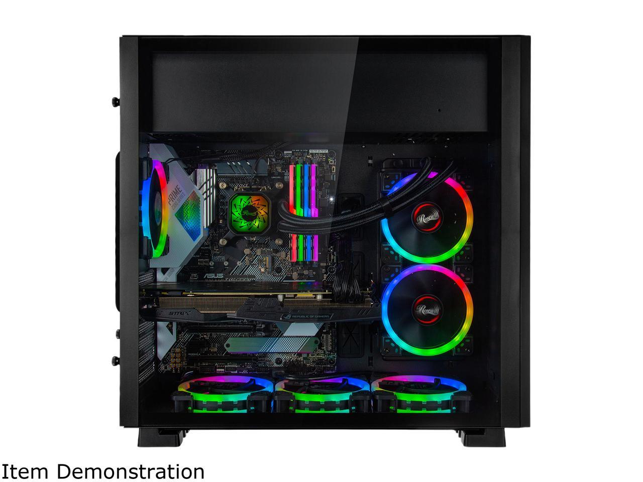 Rosewill Atx Mid Tower Gaming Pc Computer Case With Rgb Software Sync Dual Ring Rgb Led Fans