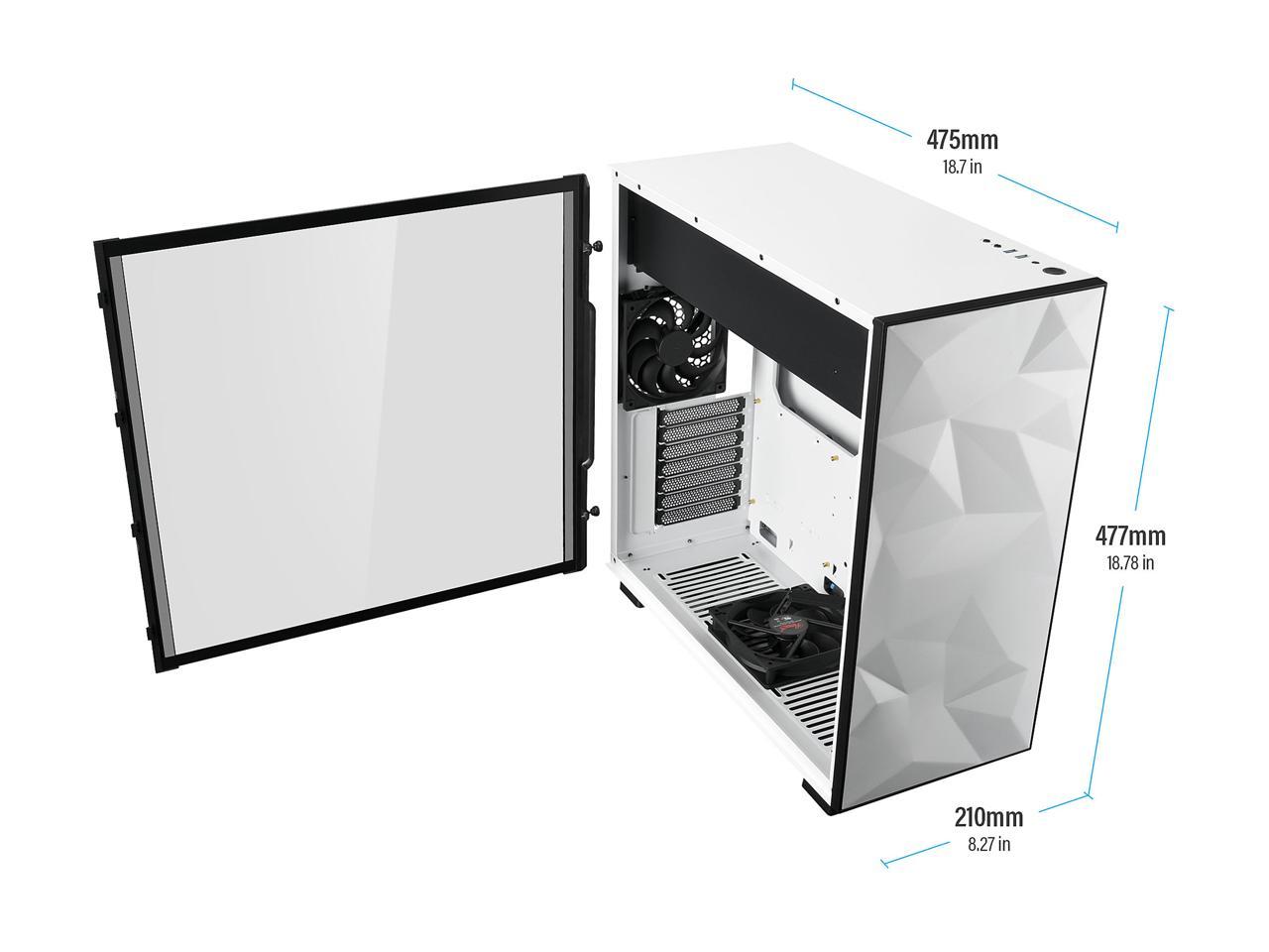 Rosewill Atx Mid Tower Gaming Pc Computer Case With Rgb Software Sync Dual Ring Rgb Led Fans