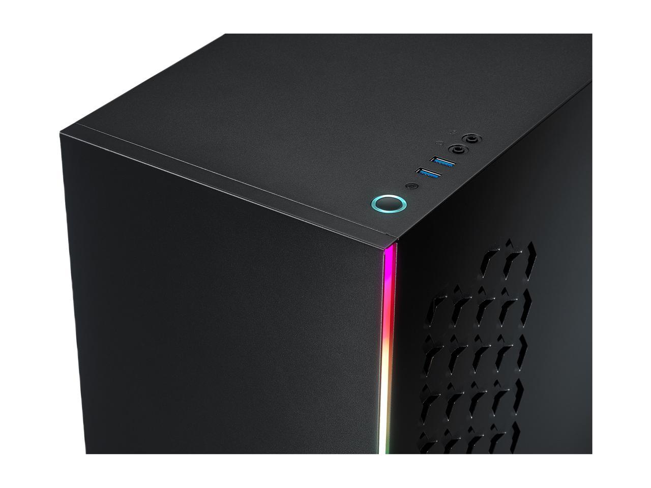 Rosewill Atx Mid Tower Gaming Pc Computer Case With Rgb Software Sync Dual Ring Rgb Led Fans