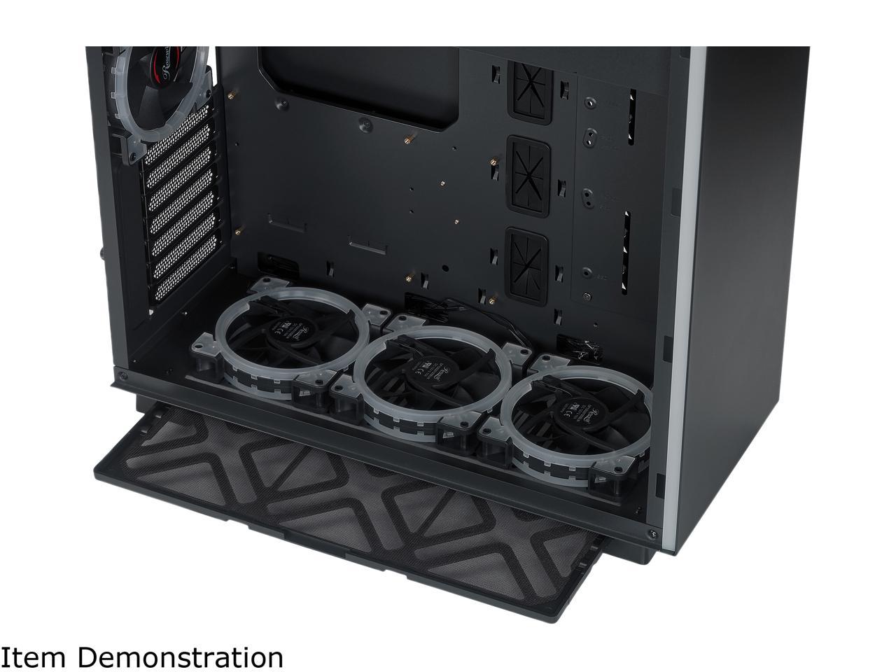 Rosewill Atx Mid Tower Gaming Pc Computer Case With Rgb Software Sync Dual Ring Rgb Led Fans
