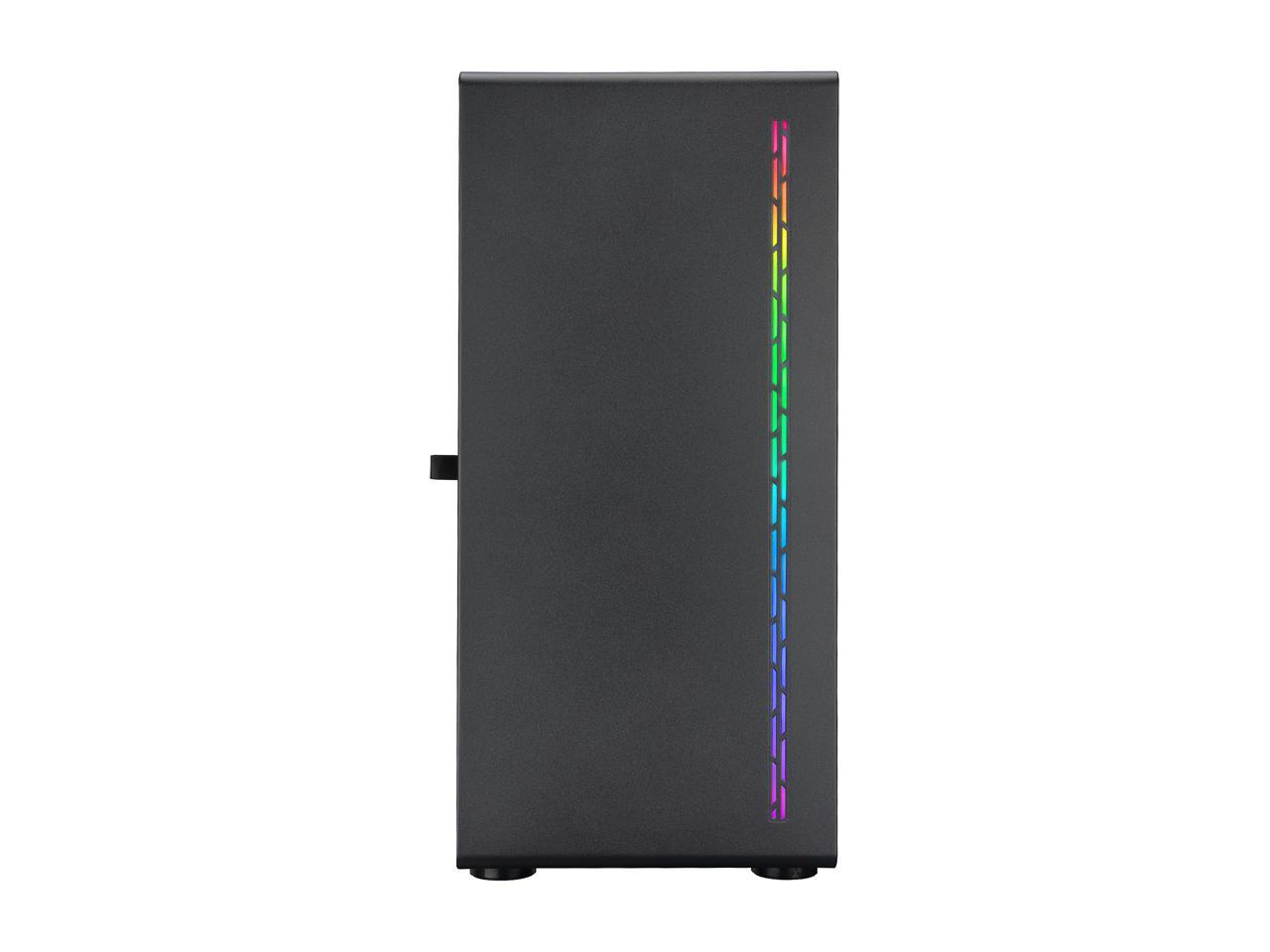 Rosewill Prism M Atx Mid Tower Gaming Pc Computer Case W/ Rgb Fan, 10 Backlit Modes