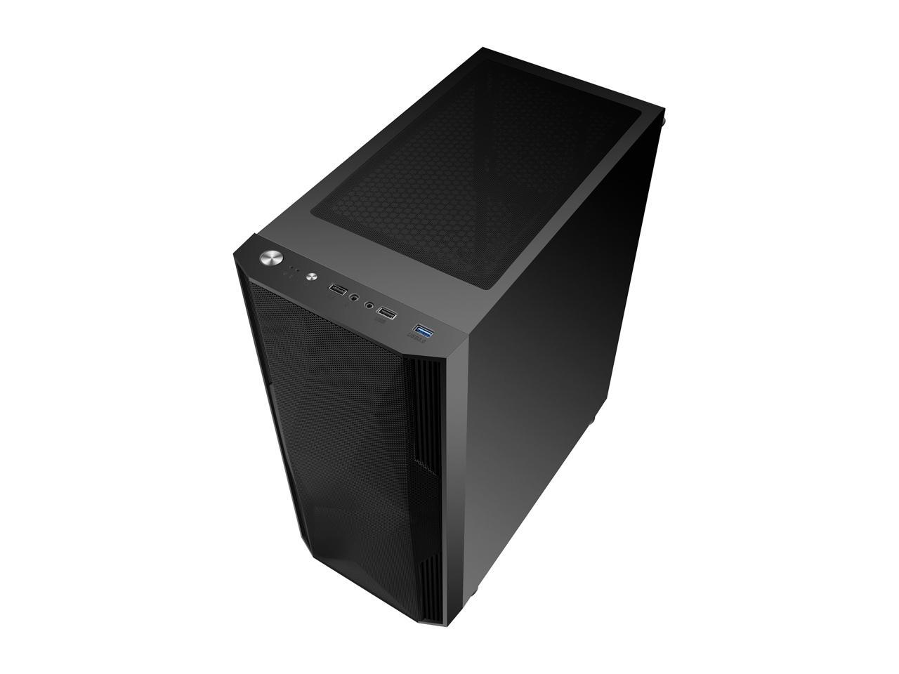 Sama Sama-3D Black Steel / Tempered Glass Atx Mid Tower Computer Case