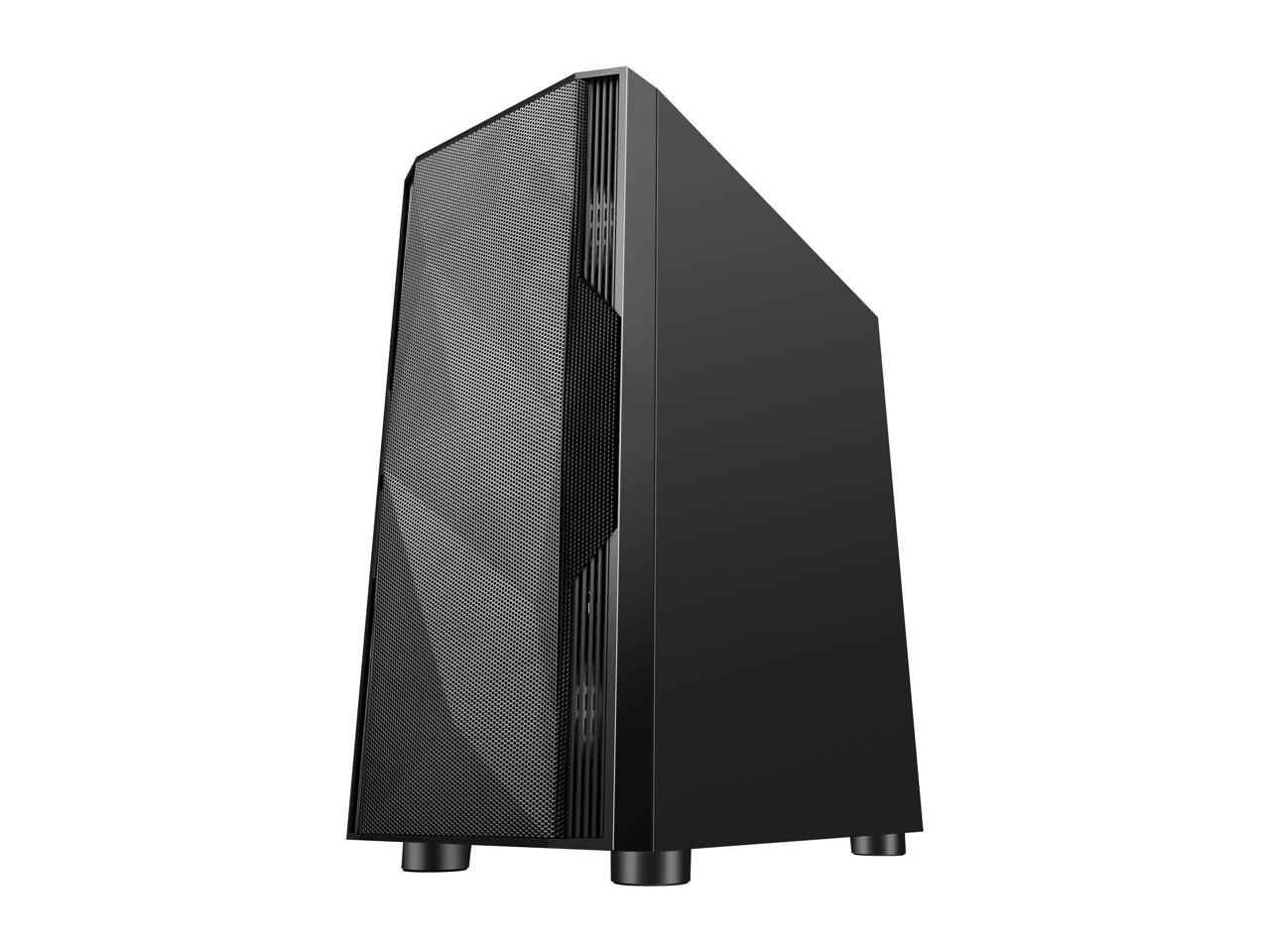 Sama Sama-3D Black Steel / Tempered Glass Atx Mid Tower Computer Case