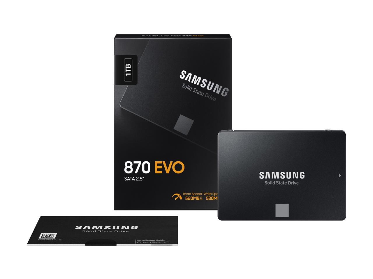 Samsung 870 Evo Series 2.5" 1Tb Sata Iii V-Nand Internal Solid State Drive (Ssd) Mz-77E1T0B/Am