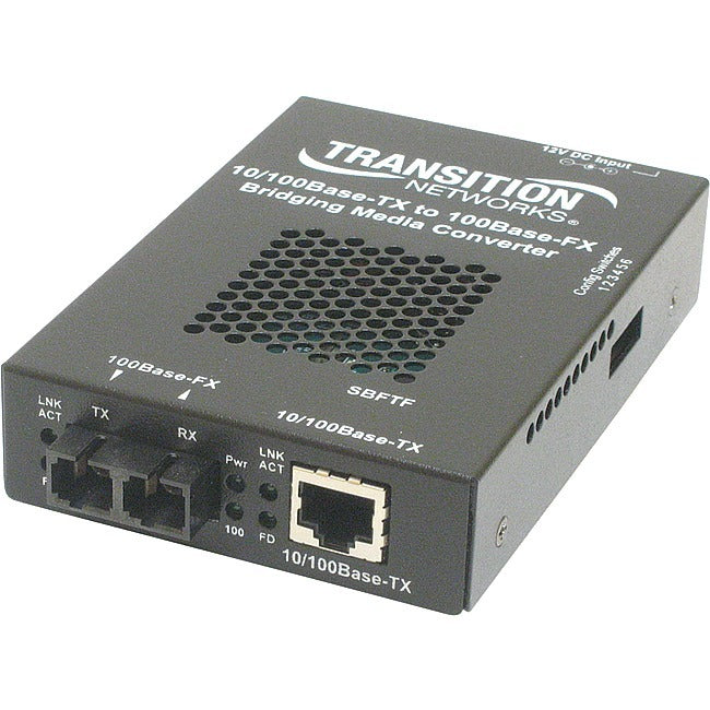 SBFTF1013-105-NA Fiber Media Converter - 10/100Base-TX to 100Base-FX Stand-Alone | Transition Networks