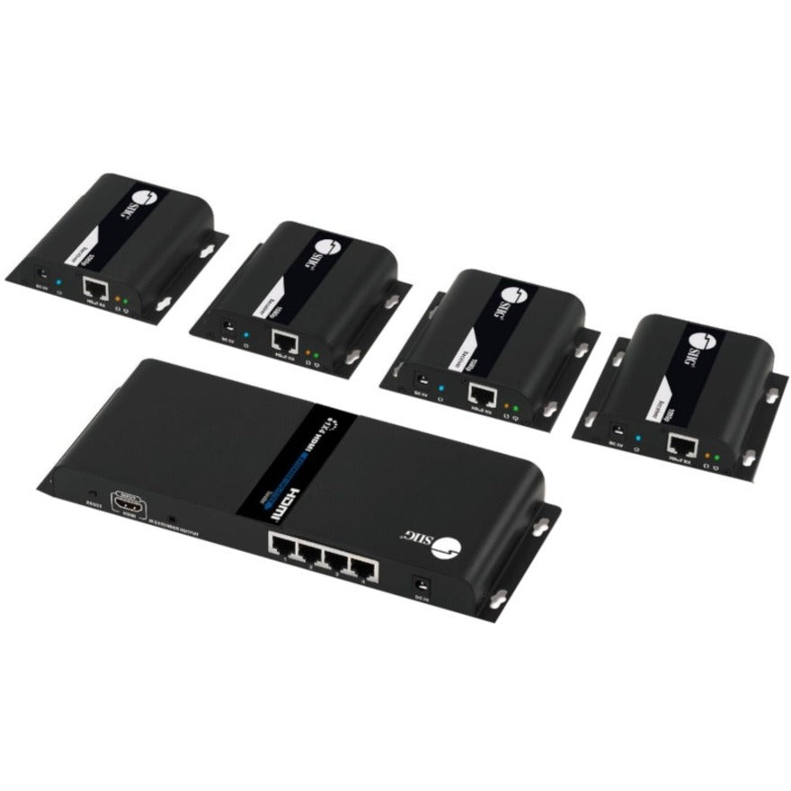 SIIG 1x4 1080p HDMI Splitter HDbitT over IP Extender Kit - 120m CE-H26V11-S1