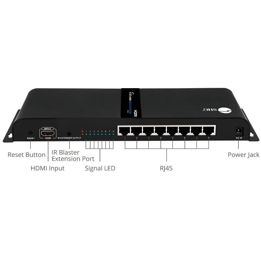 SIIG 1x8 1080p HDMI Splitter HDbitT over IP Extender Kit - 120m CE-H26W11-S1