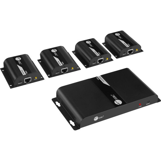 SIIG 4 Port HDMI Splitter over Cat6 Extender with IR - 40m CE-H23U11-S1