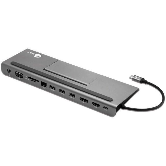 SIIG Aluminum USB-C MST Video Docking Station with 100W PD JU-DK0E11-S1