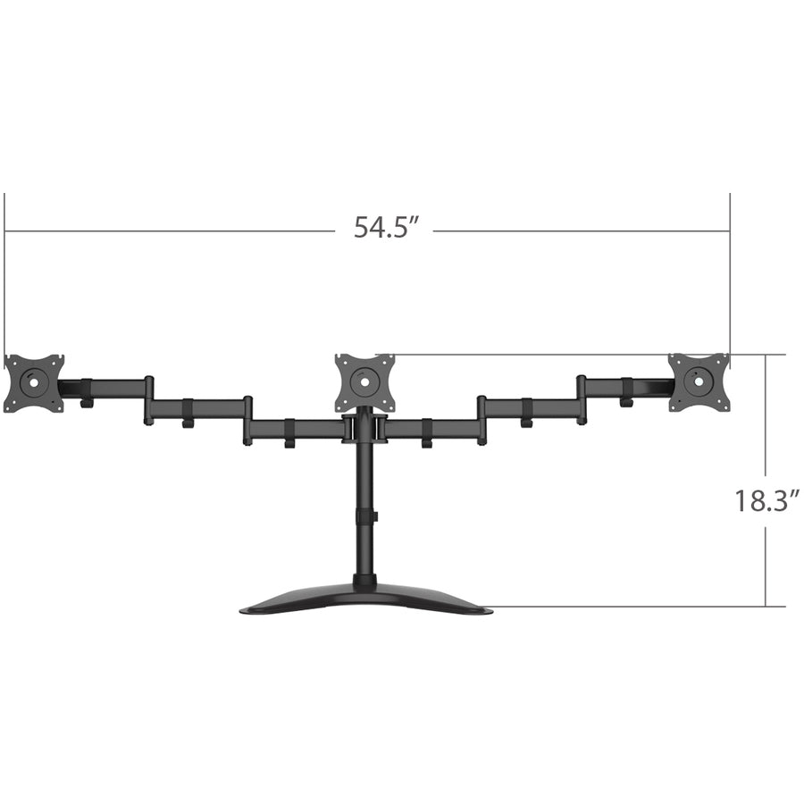 SIIG Articulated Freestanding Triple Monitor Desk Stand - 13-27"" CE-MT1V12-S1