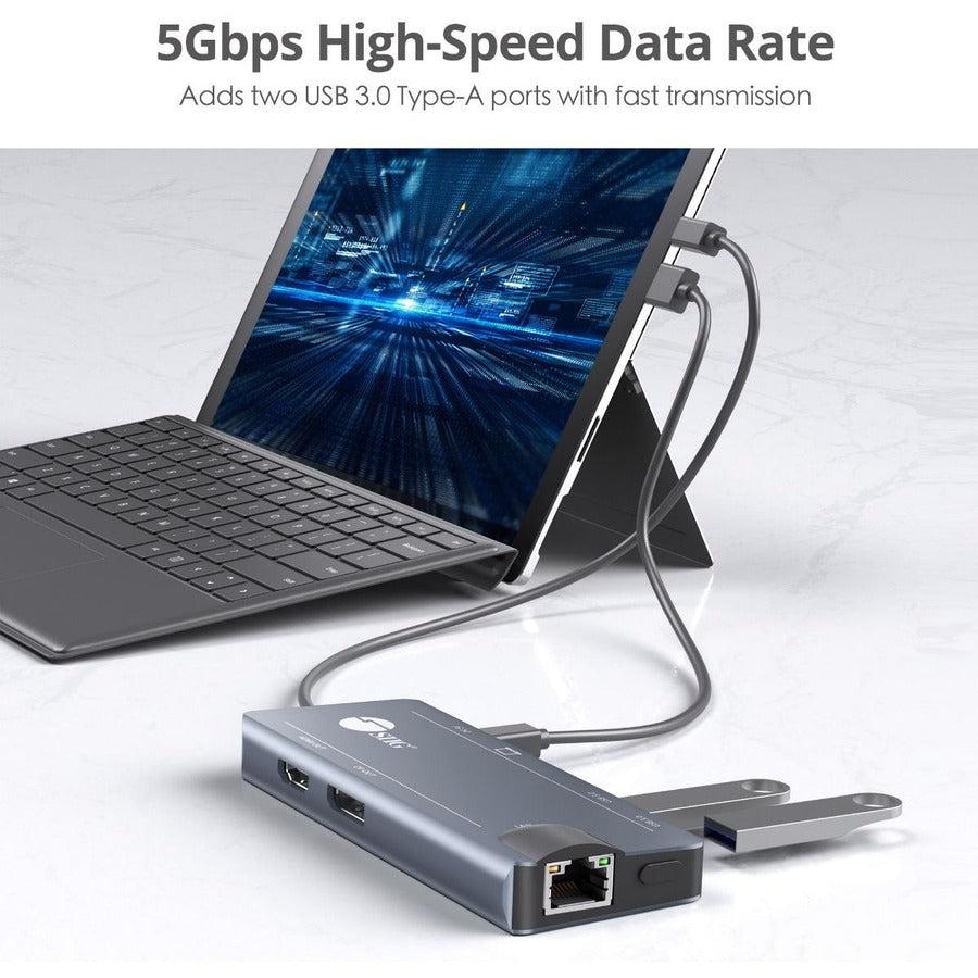 SIIG Mini DisplayPort 4K Video Dock with USB 3.0 LAN Hub JU-H30F11-S1