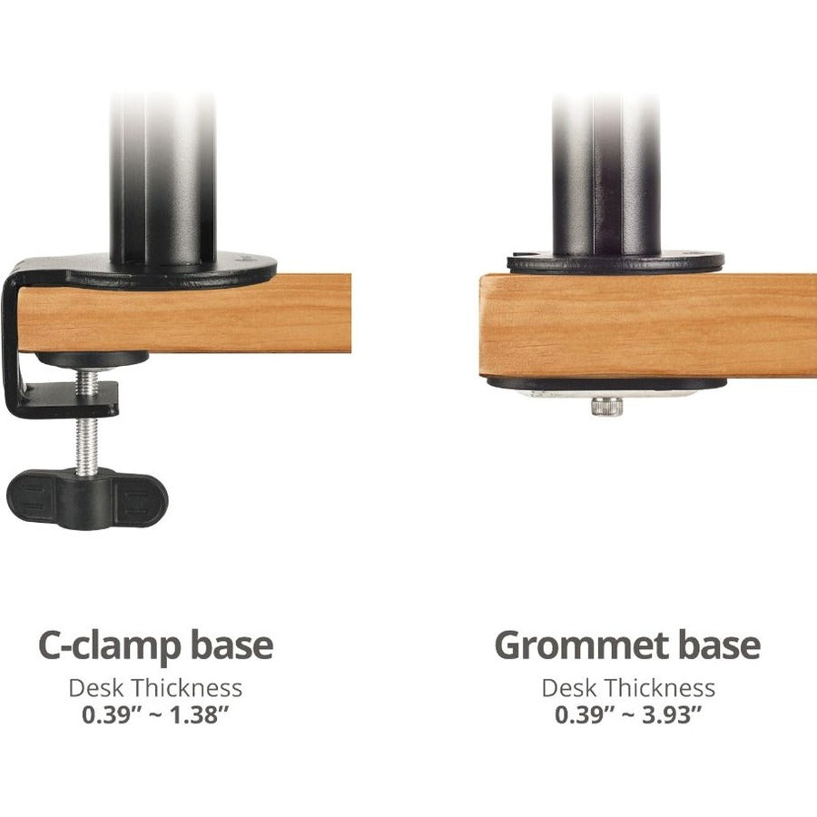 SIIG Single Pole Arm Multi-Angle Replaceable Articulating Monitor Desk Mount - 14 to 30"" CE-MT3D11-S1