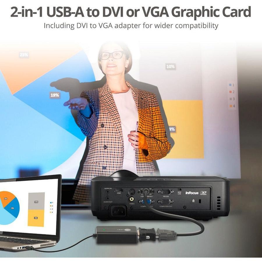 SIIG USB 3.0 to DVI / VGA Pro Adapter - 1080p @60Hz JU-DV0112-S2
