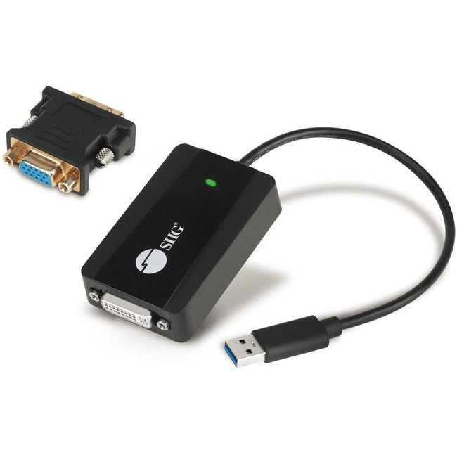 SIIG USB 3.0 to DVI / VGA Pro Adapter - 1080p @60Hz JU-DV0112-S2