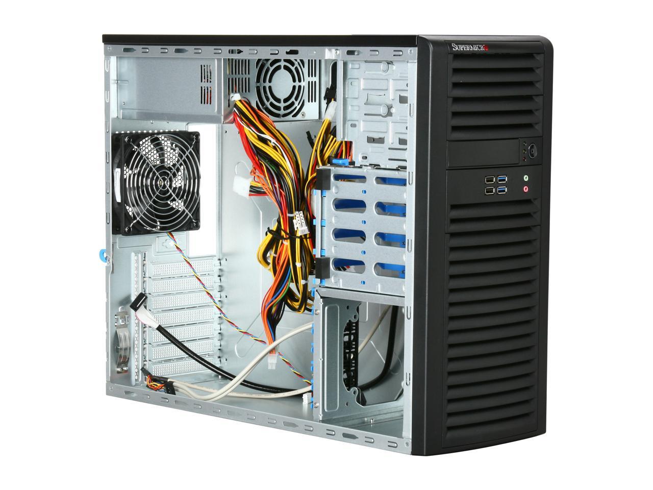 Supermicro Cse-732D4-865B Black Pedestal Server Chassis 865W Ac Power Supply (Cooling-Redundant) W/ Pfc 2 External 5.25" Drive Bays