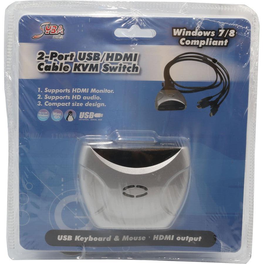 SYBA Multimedia 2 Port HDMI and USB 2.0 KVM Switch SY-KVM31034