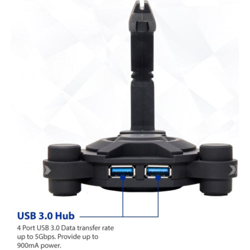 SYBA Multimedia Mouse Bungee with 4 Port USB 3.0 hub CL-HUB53003